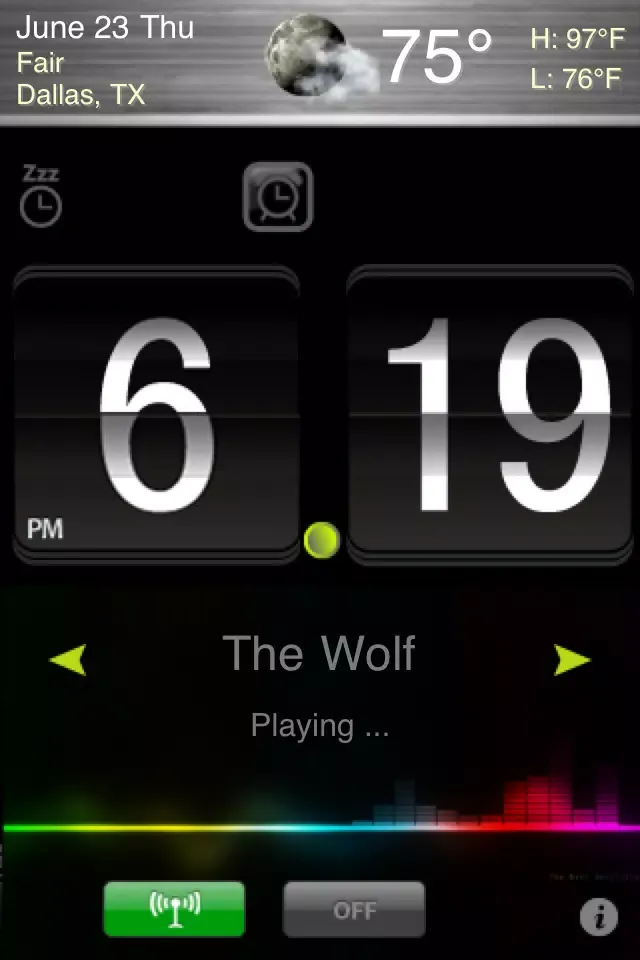 Capturas de tela do Alarm Clock + Radio HD