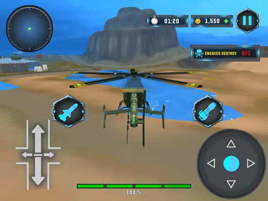 ภาพหน้าจอของ Army Helicopter Gunship Games iPad 