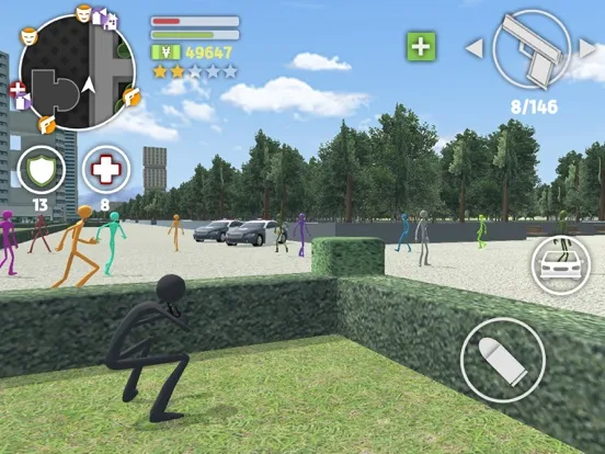 ภาพหน้าจอของ Grand Stickman Assault V iPad 