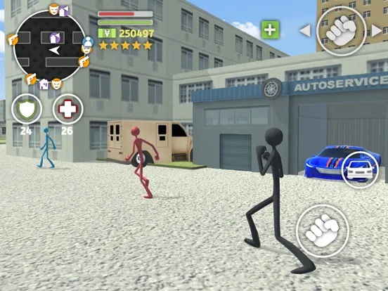 ภาพหน้าจอของ Grand Stickman Assault V iPad 