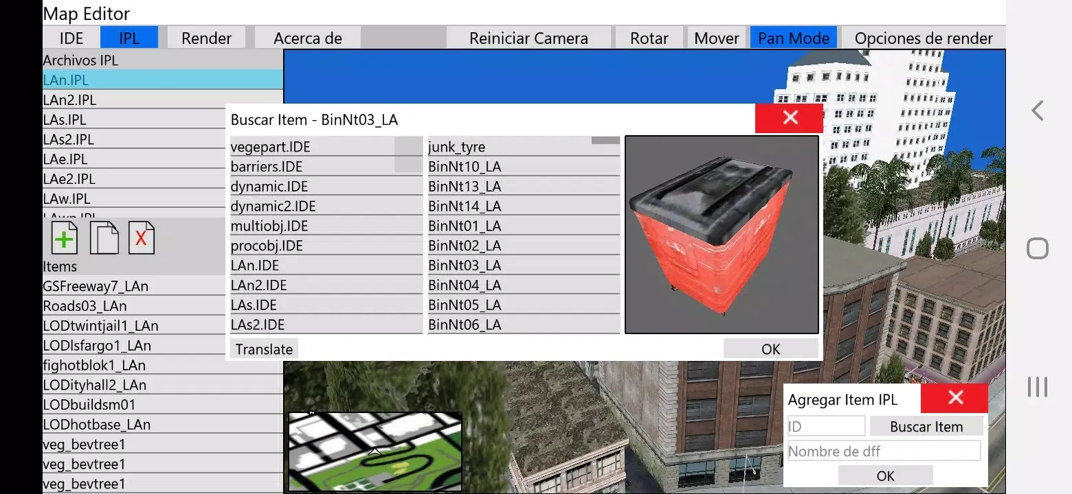 Screenshot di Map editor