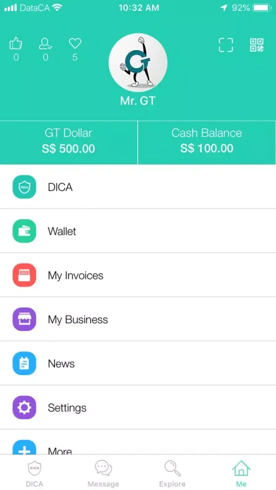 GT Dollar App Screenshots
