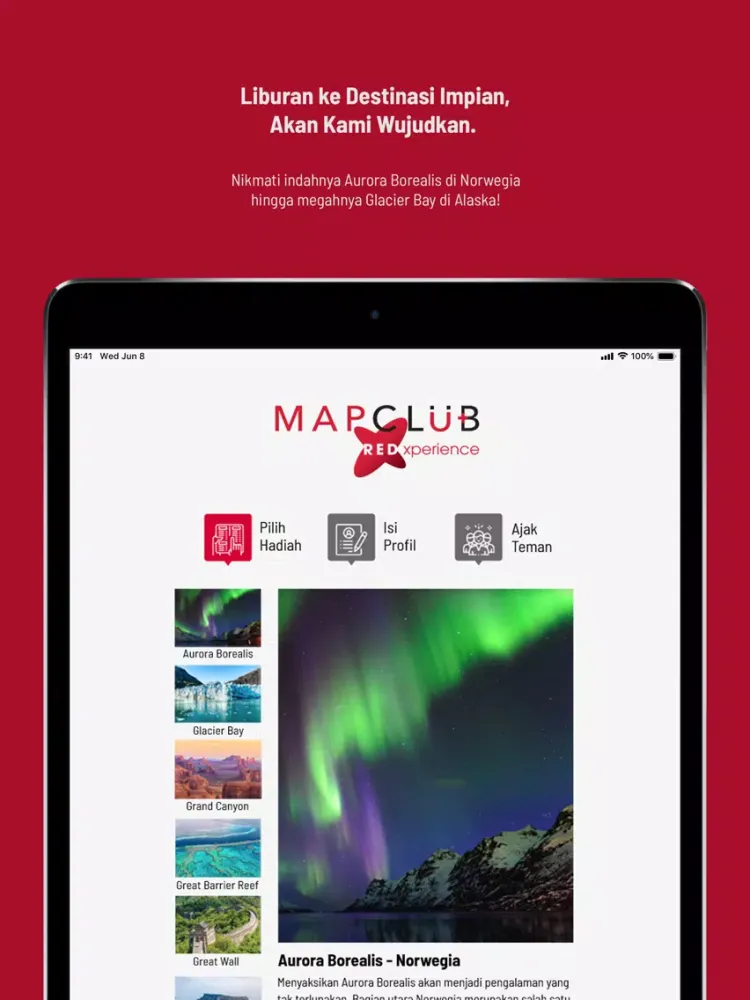 ภาพหน้าจอของ MAPCLUB REDxperience iPad 