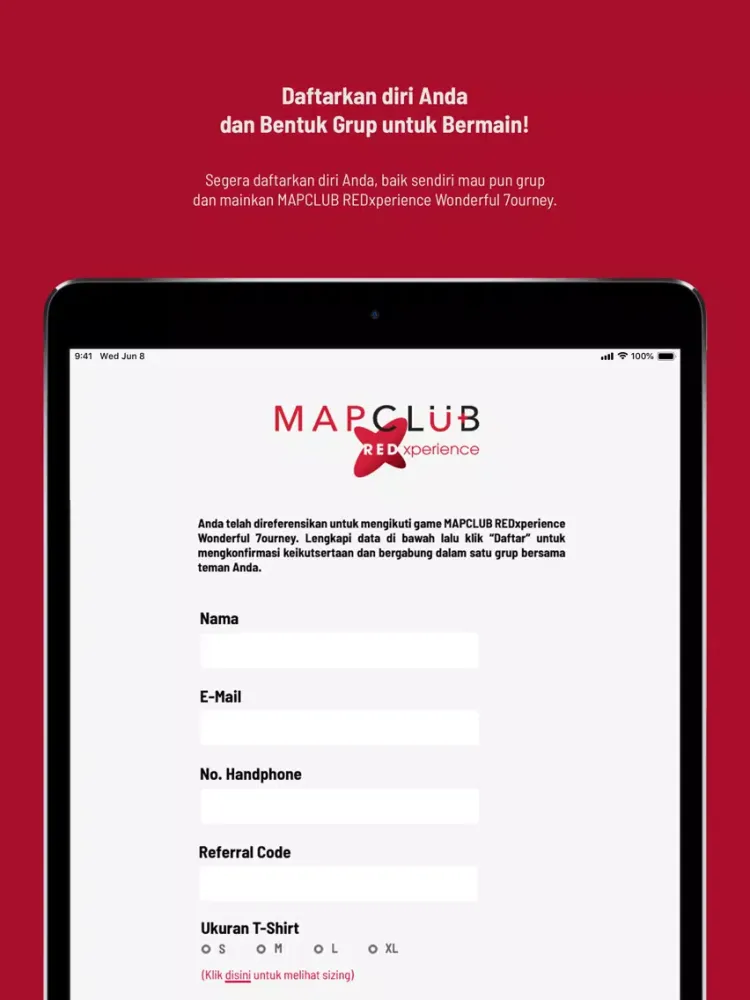 ภาพหน้าจอของ MAPCLUB REDxperience iPad 