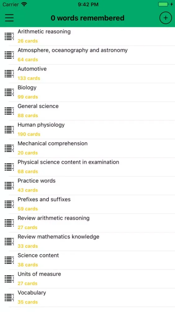 ภาพหน้าจอของ ASVAB Preparation Flashcard