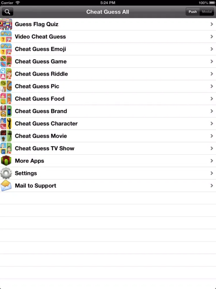 Скриншоты Cheat for Hi Guess All in One include Place/Puzzle/Restaurant/Word/Show/Who/Celebrity/View/Drink! - Walkthrough and Answer for Word Picture Quiz iPad 