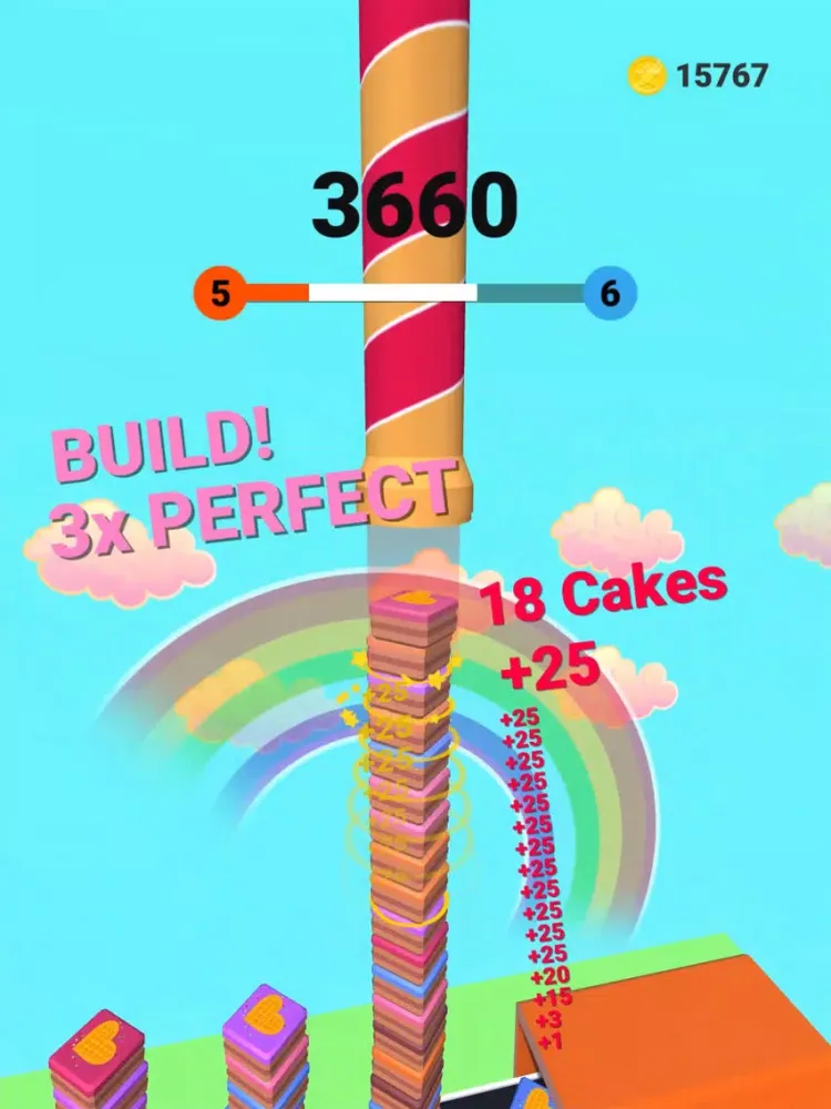 Capturas de tela do Cake Tower Stack iPad 