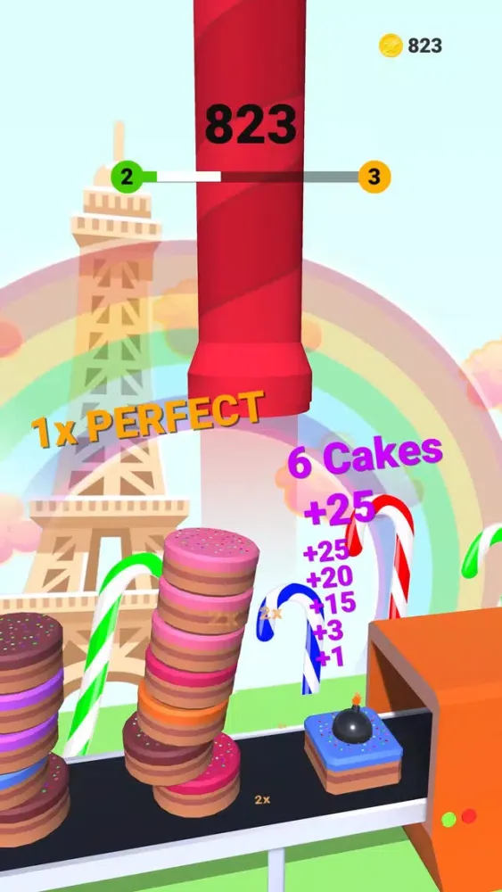 Capturas de tela do Cake Tower Stack