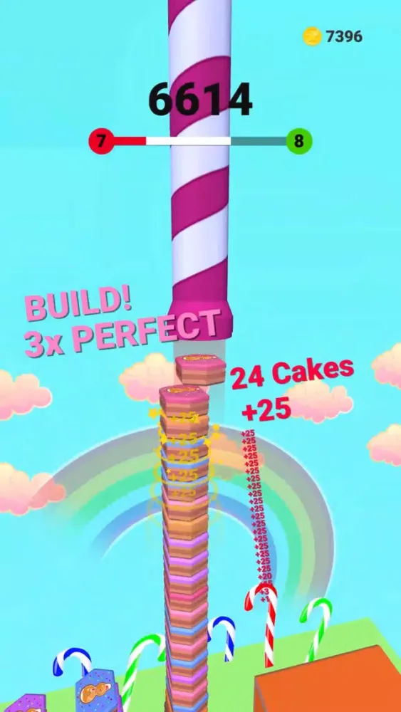 Capturas de tela do Cake Tower Stack