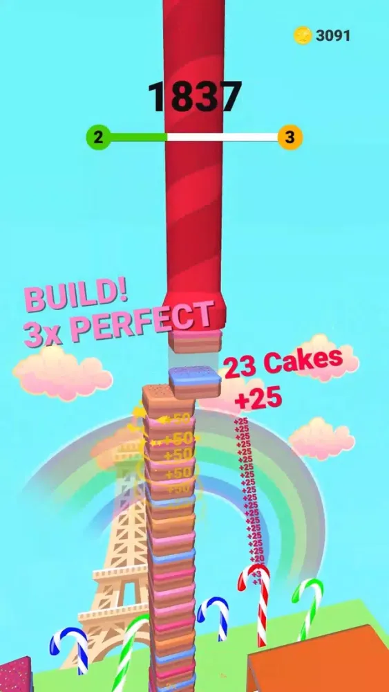 Capturas de tela do Cake Tower Stack