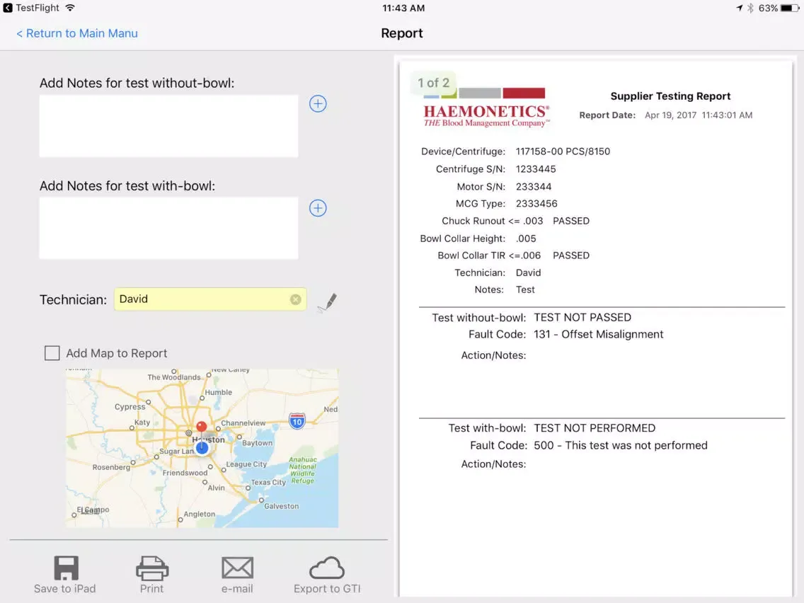 Screenshot di Haemonetics: Field Service App iPad 