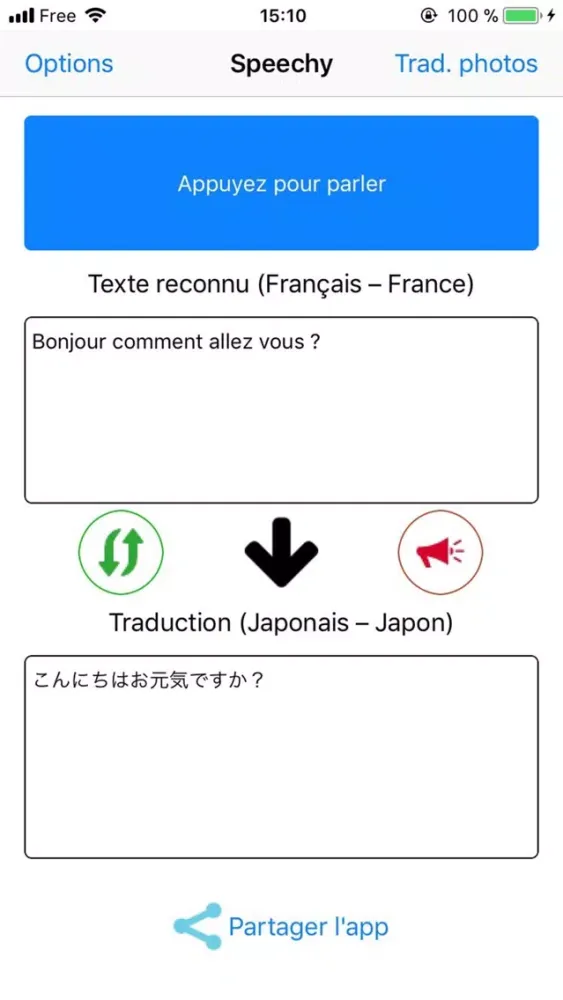 Capturas de pantalla de Speechy Translator