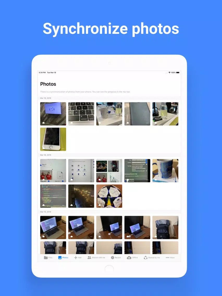 Ảnh chụp màn hình của FutureNet Cloud iPad 