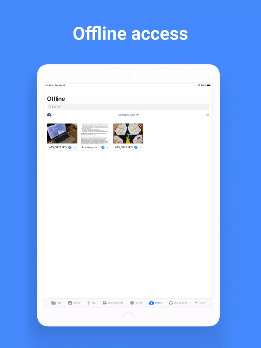 Ảnh chụp màn hình của FutureNet Cloud iPad 