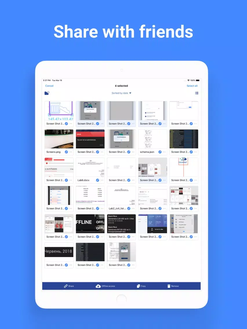Ảnh chụp màn hình của FutureNet Cloud iPad 