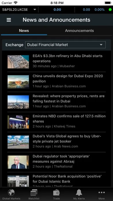 Ảnh chụp màn hình của GTN Trade DIFC