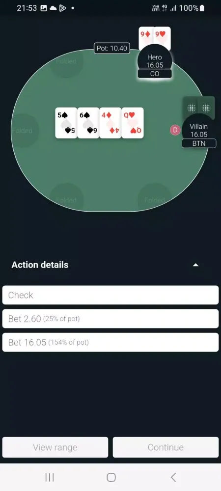 GTO Pocket Trainer Screenshots