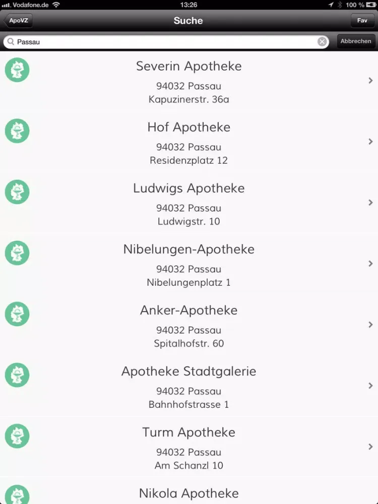 Скриншоты ApoVZ - Apotheken Verzeichnis iPad 