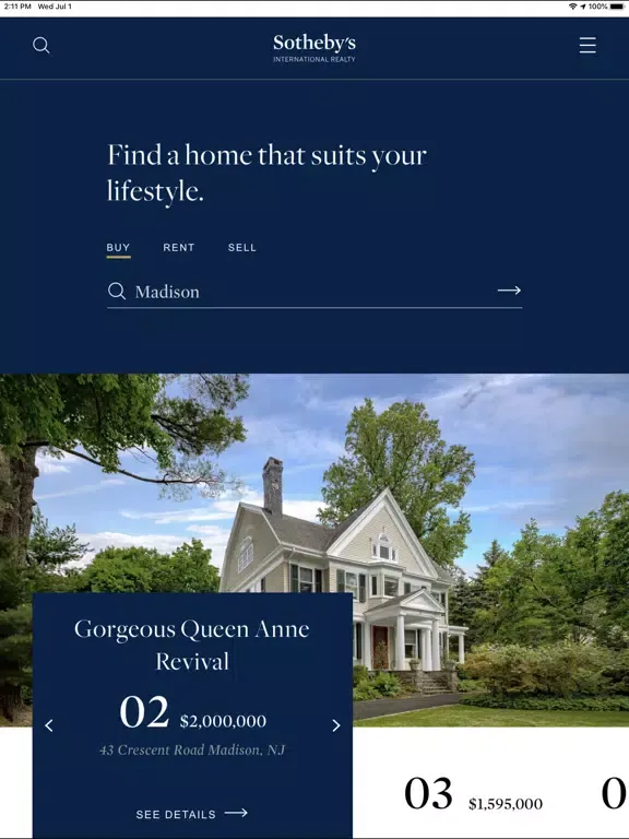 Sotheby's International Realty iPad  スクリーンショット