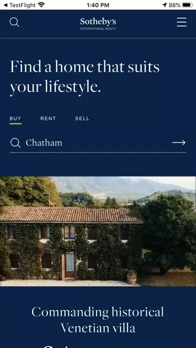 Sotheby's International Realty スクリーンショット