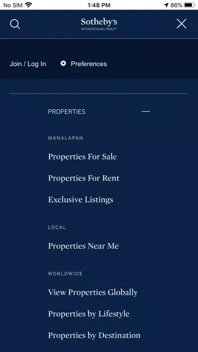 Sotheby's International Realty スクリーンショット