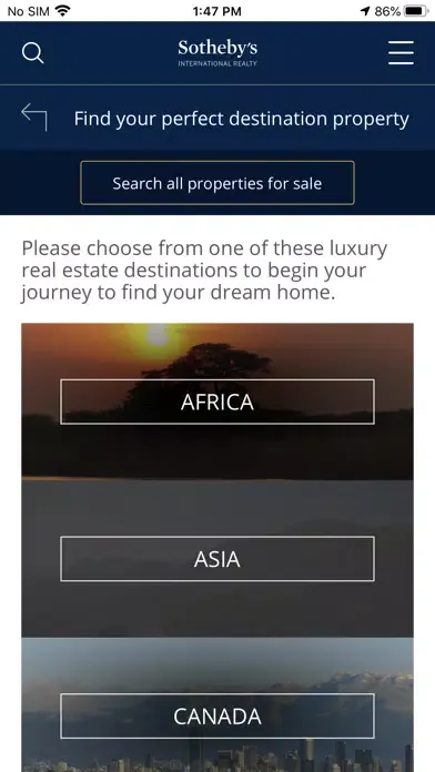 Sotheby's International Realty スクリーンショット
