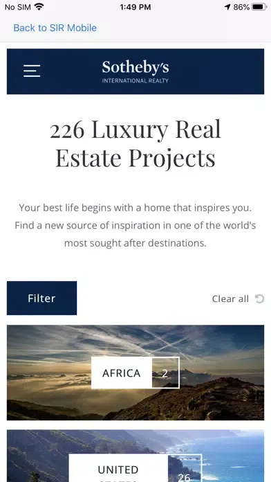 Sotheby's International Realty スクリーンショット