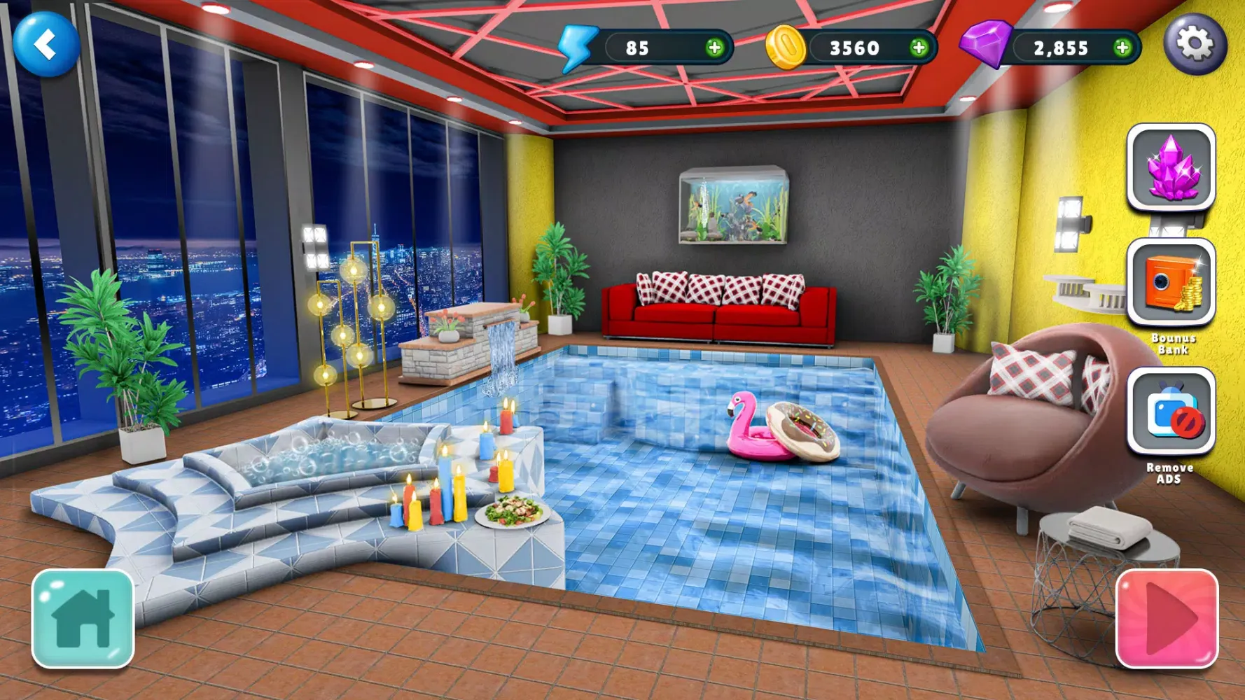Home Design Makeover 3D Game Screenshots