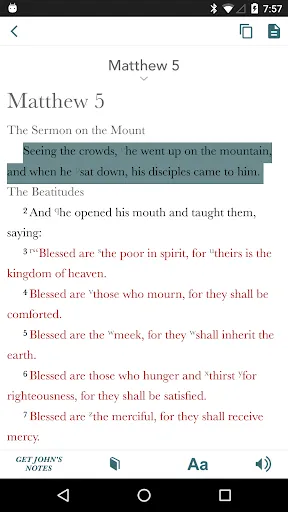 Captures d'écran de The Study Bible