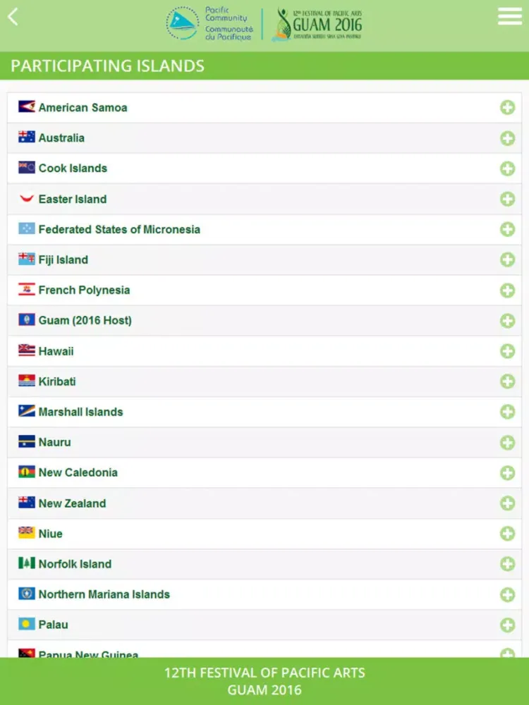 Official FestPac Guam 2016 App iPad  سکرین شاٹس