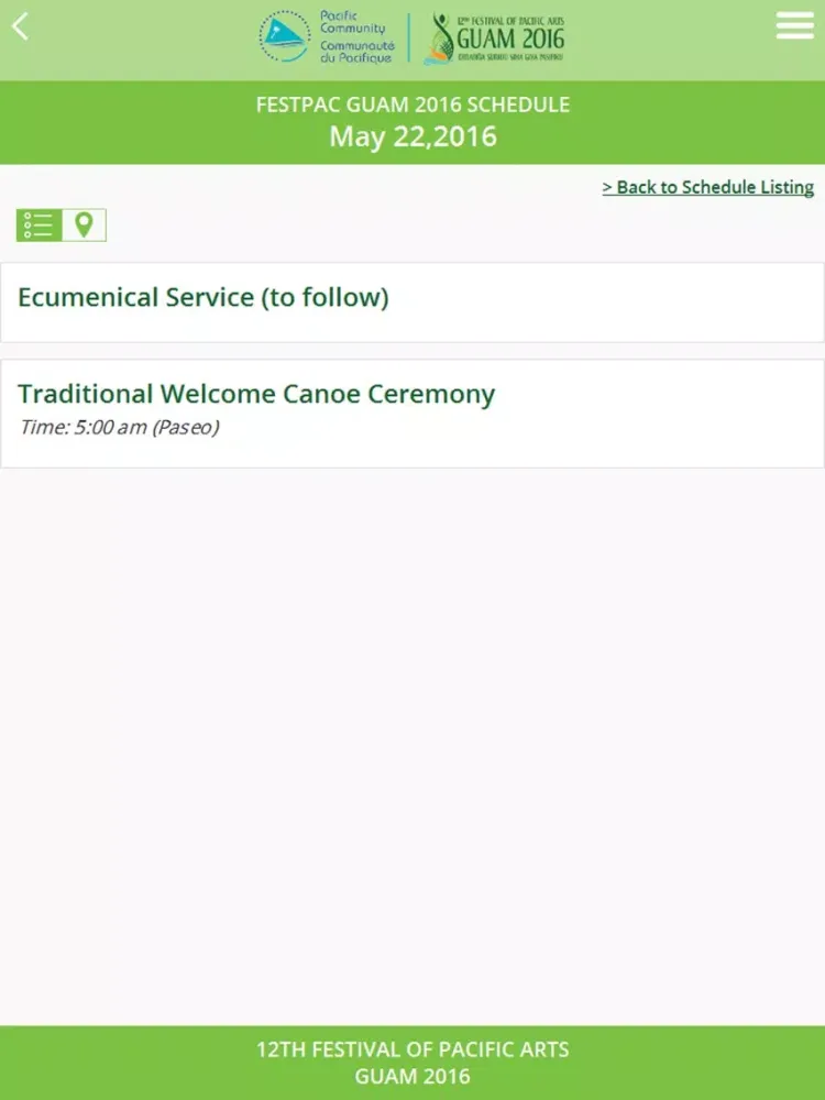 Official FestPac Guam 2016 App iPad  سکرین شاٹس