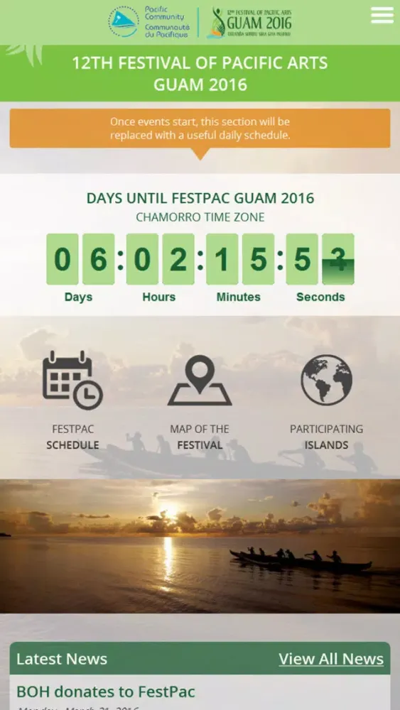 Official FestPac Guam 2016 App سکرین شاٹس