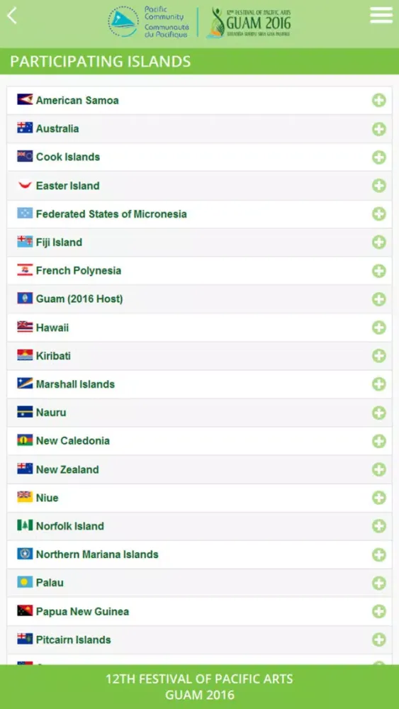 Official FestPac Guam 2016 App سکرین شاٹس