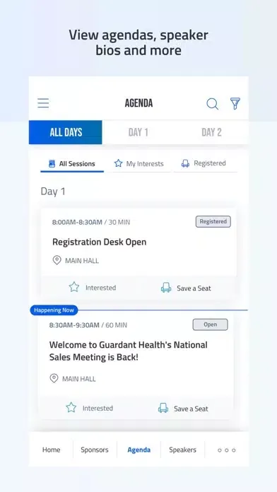 Guardant Health Events Screenshots