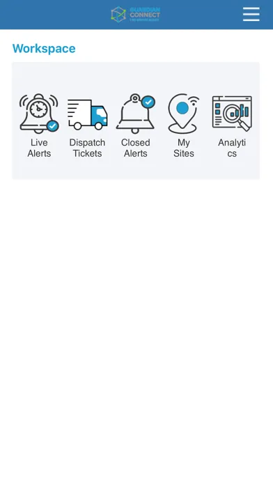 Capturas de tela do Guardian Connect APP