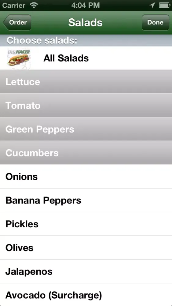 Zrzuty ekranu SubMaker - Save and share your favorite Subway sandwiches