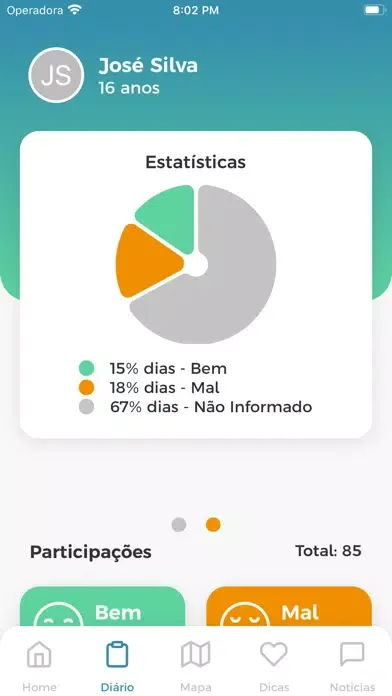 Tangkapan layar Guardiões da Saúde