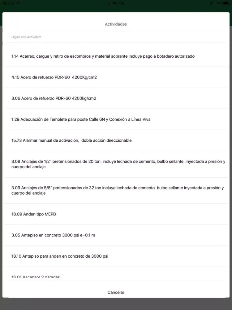 Capturas de tela do otacc iPad 