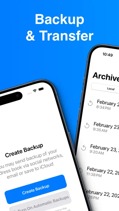 Screenshot di Contacts Transfer & Backup Pro
