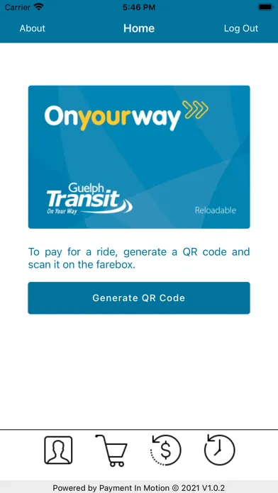 Ảnh chụp màn hình của Guelph Transit OnYourWay