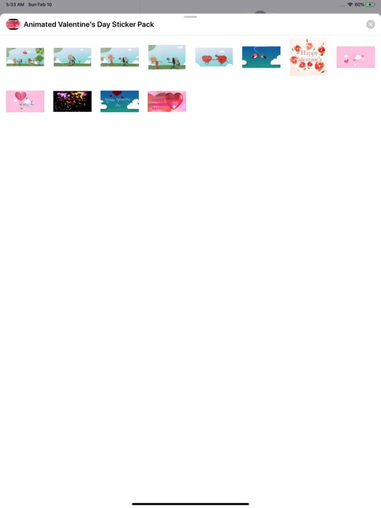 Screenshot di Animated Valentine's Sticker iPad 