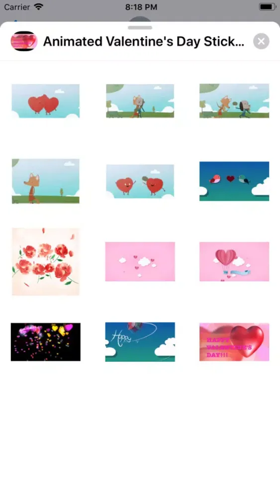 Screenshot di Animated Valentine's Sticker