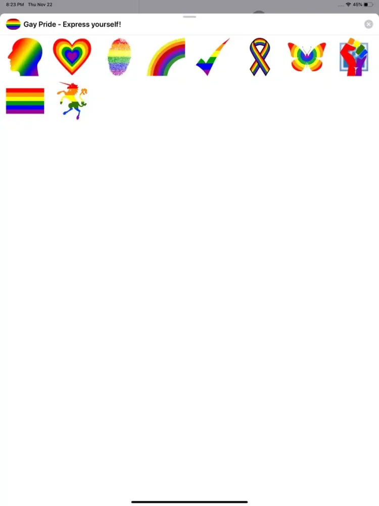 Capturas de pantalla de Gay Pride - Express yourself! iPad 
