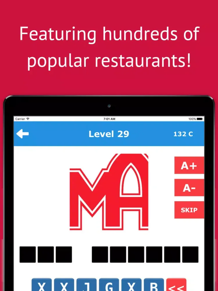 Brand Guess Quiz - Restaurant Trivia Edition iPad  Screenshots
