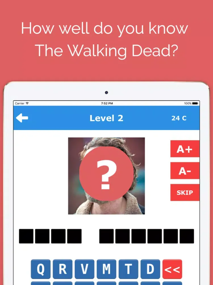 TWD Fan Trivia Quiz iPad  スクリーンショット