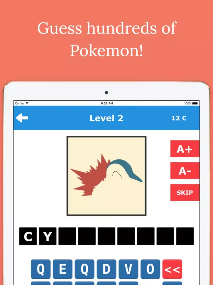 Monster Quiz - Pokemon Guess Fan Edition iPad  سکرین شاٹس