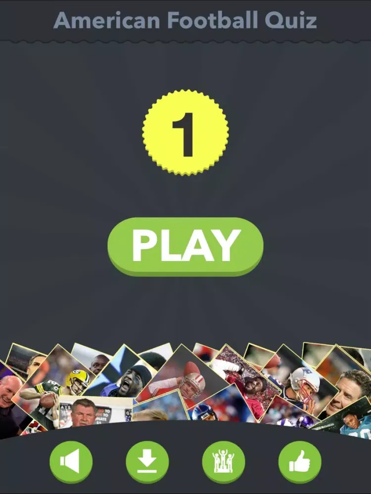 American Football Quiz - Guess The Footballer! iPad 应用截图