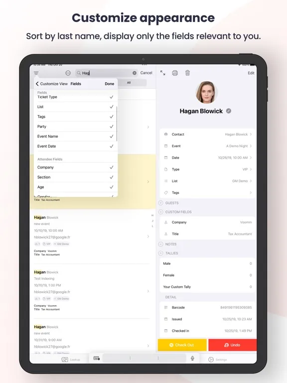 Capturas de tela do Guest Manager Check In iPad 