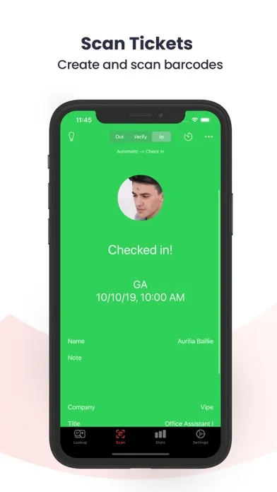 Capturas de tela do Guest Manager Check In