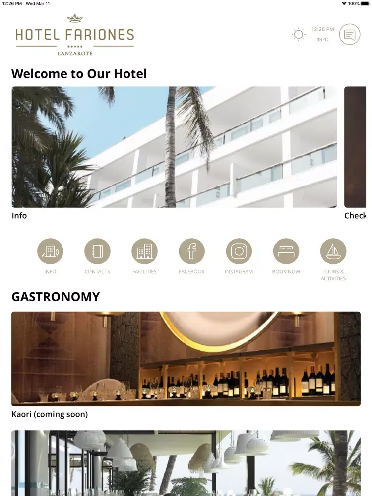 Hotel Fariones iPad  स्क्रीनशॉट